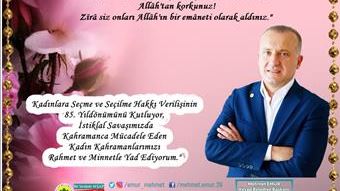 Emür, 5 Aralık Dünya Kadın Hakları Günü'nü kutladı